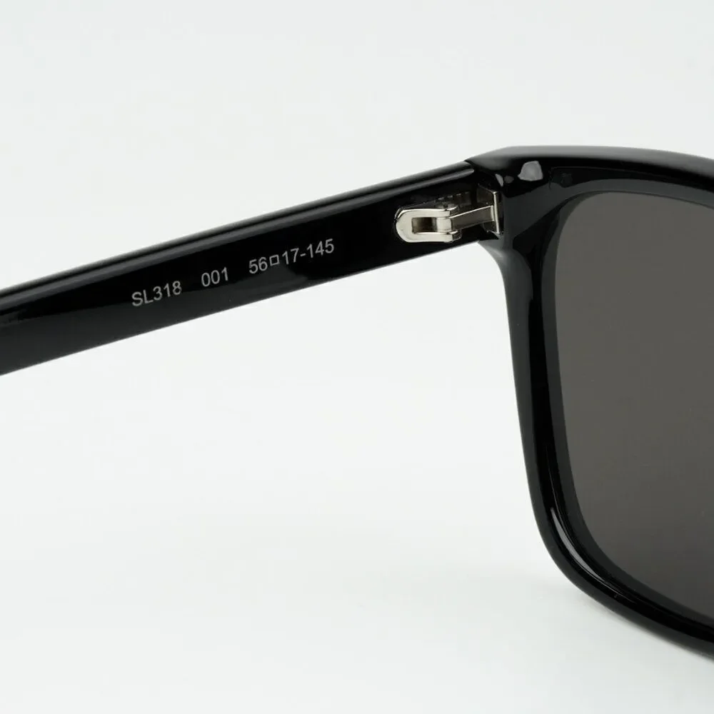 NEW Saint Laurent SL318 001 Black Square Unisex Sunglasses